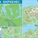 Карта-схема города Киркенеса и окрестностей
