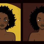 Иллюстрация девушка афро