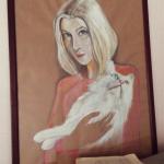 Портрет девушки с котом